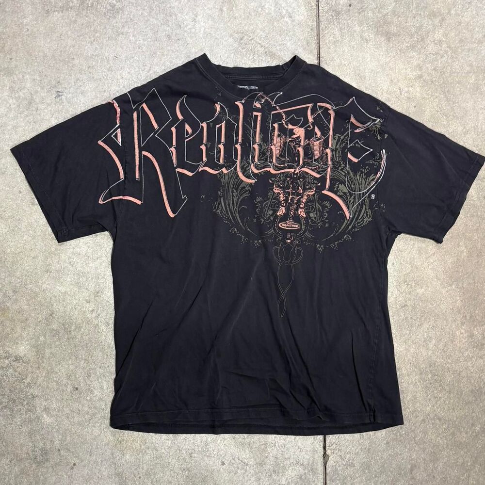 Realtree Men's Black and Tan T-shirt